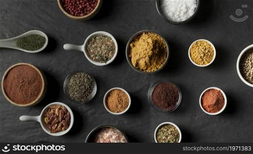 bowls condiments table. High resolution photo. bowls condiments table. High quality photo
