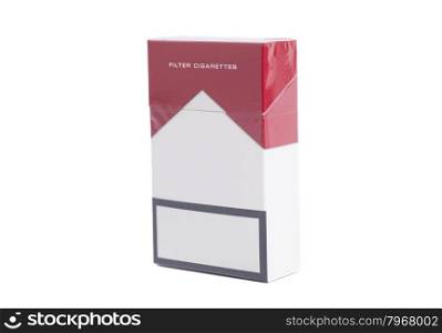 Box of cigarettes, isolated on a white
