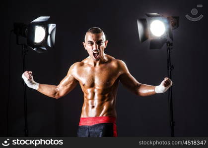 Boxer and studio lights