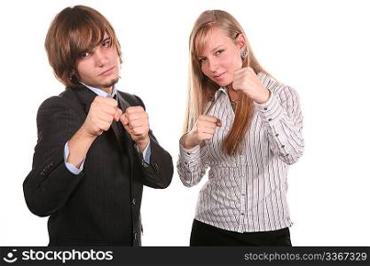 boxer young couple