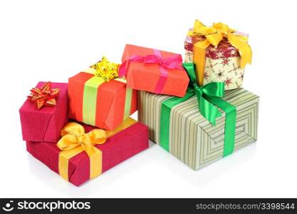 boxes of holiday. isolated on white background