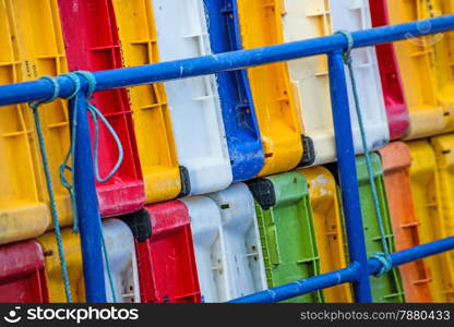 boxes on a fishing cutter