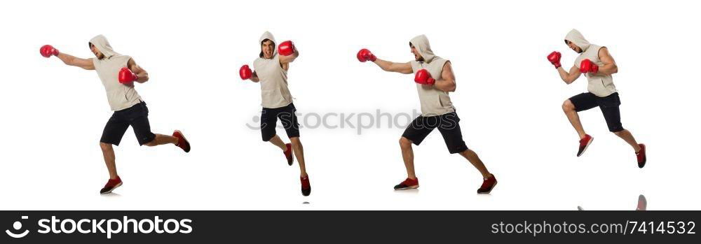 Boxing concept with young sportsman