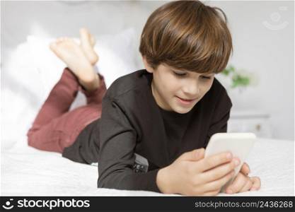 boy bedroom with phone
