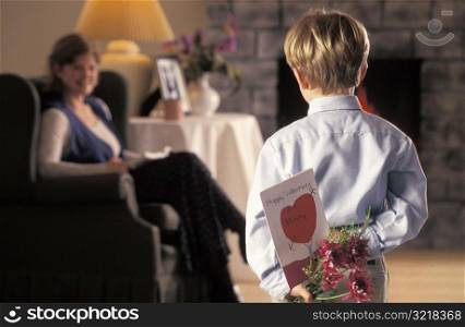 Boy Giving Mother Valentines