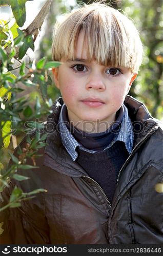 Boy in a garden