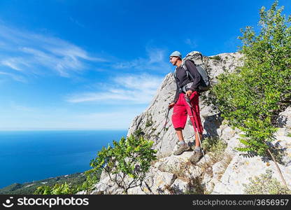 boy in hike