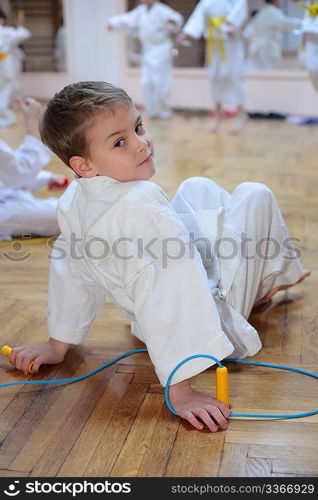 boy in sports hall