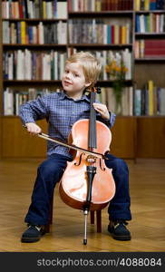 boy playing Cello