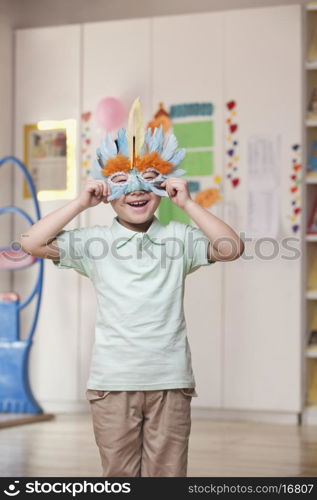 Boy Wearing Mask