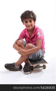 Boy with a skateboard