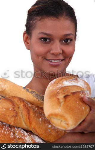 Boy with loaves of bread