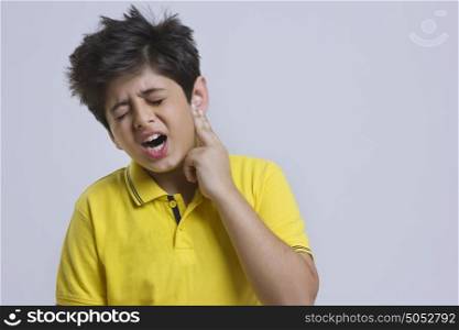 Boy with pain in ear