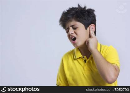 Boy with pain in ear