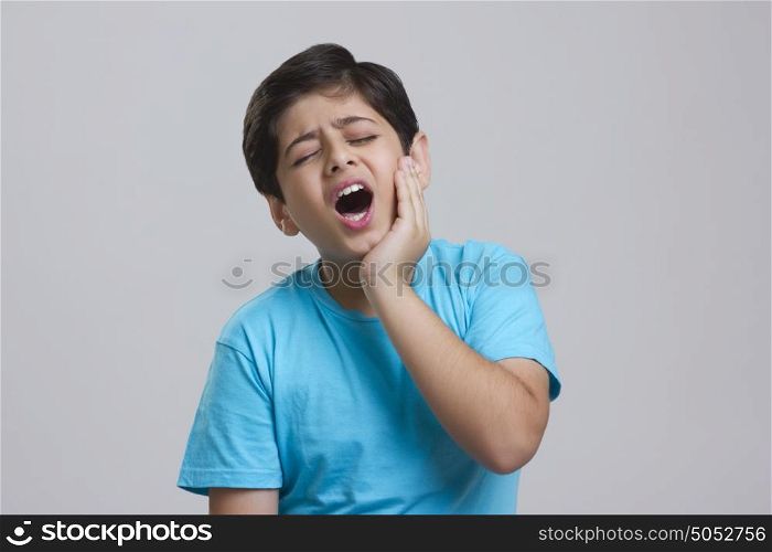 Boy with toothache