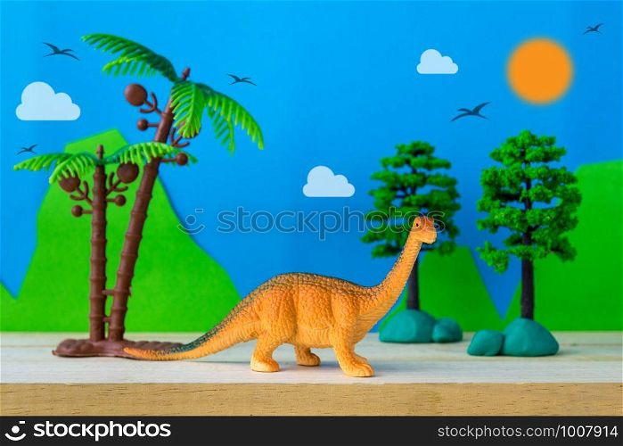 Brachiosaurus dinosaur toy model on wild models background