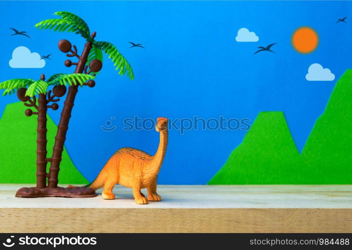 Brachiosaurus dinosaur toy model on wild models background