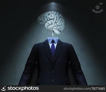 Brain and Suit in spot of light