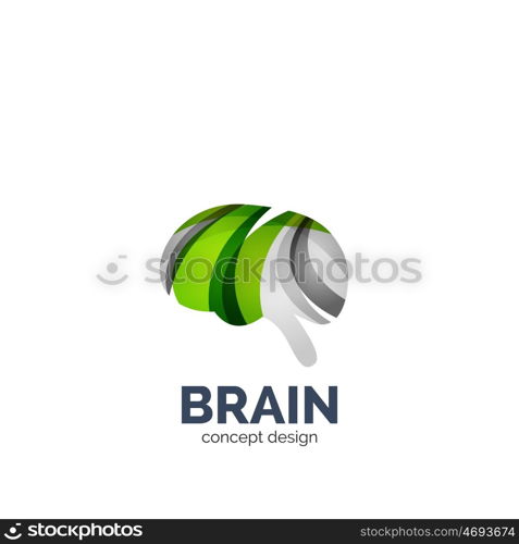 brain logo template, elegant geometric design