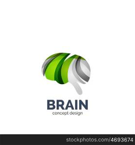 brain logo template, elegant geometric design