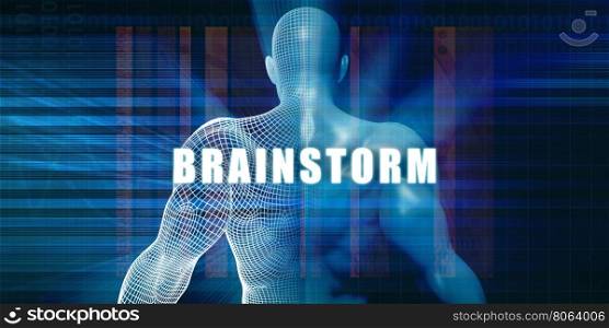 Brainstorm as a Futuristic Concept Abstract Background. Brainstorm