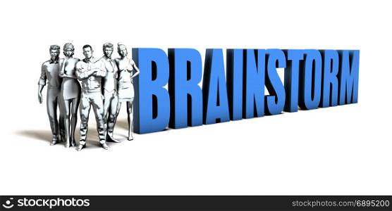 Brainstorm Business Concept as a Presentation Background. Brainstorm Business Concept