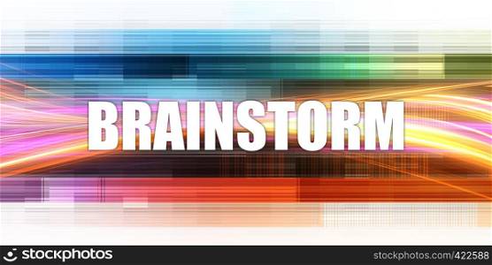 Brainstorm Corporate Concept Exciting Presentation Slide Art. Brainstorm Corporate Concept