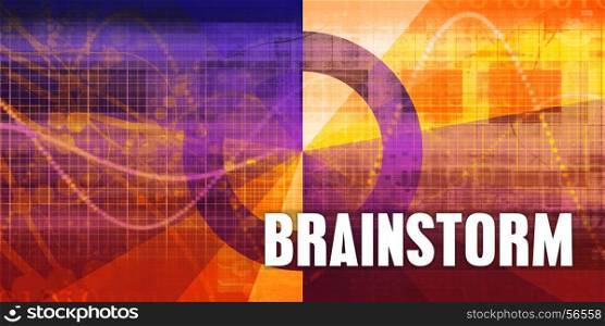 Brainstorm Focus Concept on a Futuristic Abstract Background. Brainstorm