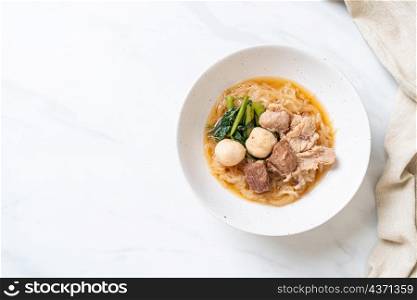 Braised pork noodles bowl - Asian food style