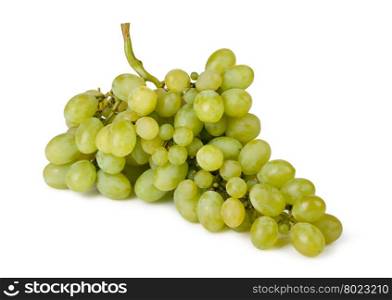Branch of green grapes. Branch of green grapes isolated on white background