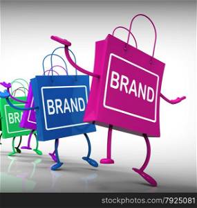 Brand Bags Representing Marketing, Brands, and Labels