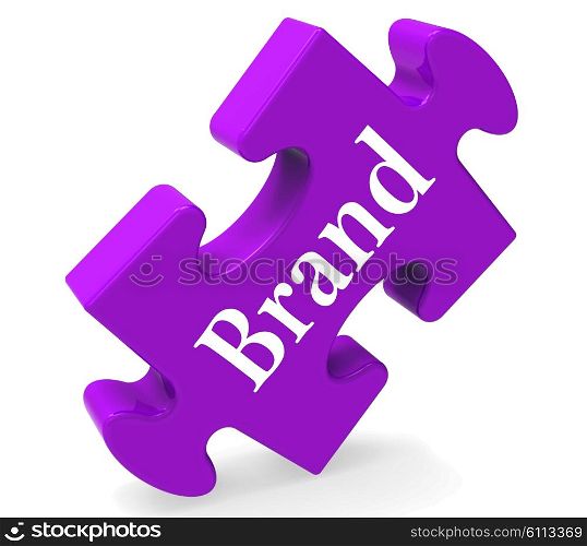 . Brand Jigsaw Showing Business Company Trademark Or Product Label