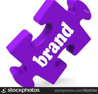 . Brand Jigsaw Showing Business Trademark Or Product Label