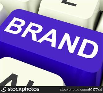 Brand Key Showing Branding Trademark Or Label