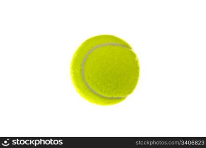 Brand new high attitude tennis ball on white background