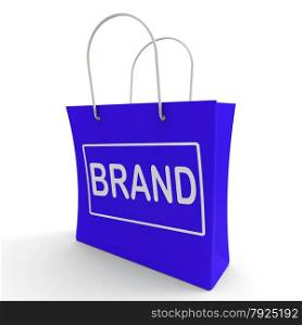 Brand Shopping Bag Showing Branding Trademark Or Label