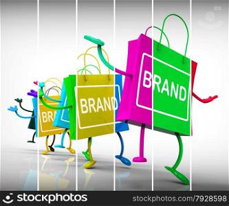 Brand Shopping Bags Representing Brands, Marketing, and Labels