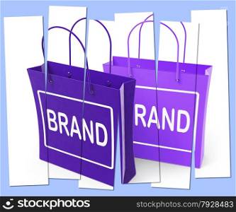 Brand Shopping Bags Showing Branding Product Label or Trademark