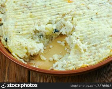 Brandade - emulsion of salt cod with potatoes.traditional in Spain and France