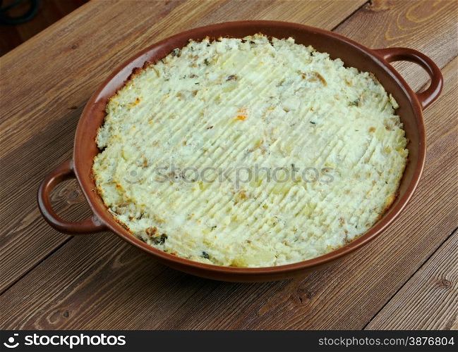 Brandade - emulsion of salt cod with potatoes.traditional in Spain and France