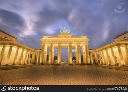 Brandenburg Gate at dusk