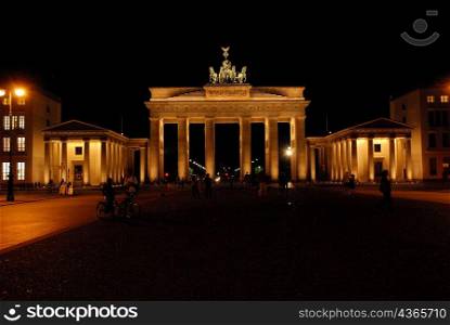 Brandenburg Gate at night time, Berlin