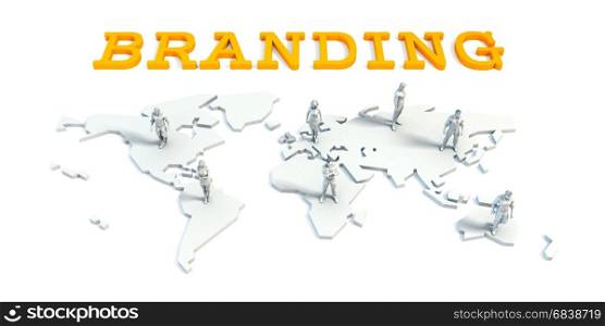 Branding Concept with a Global Business Team. Branding Concept with Business Team