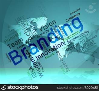 Branding Words Representing Company Identity And Purchase