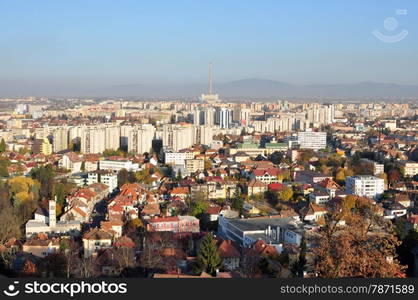 Brasov city romania new center panorama view