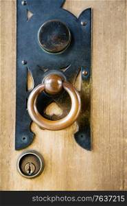 Brass Door Handle. Japanese Diary