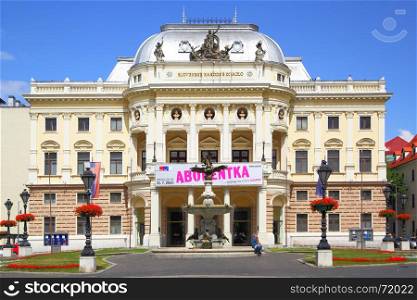 BRATISLAVA, SLOVAKIA - JUNE 26, 2014: Building of Slovak National Theatre