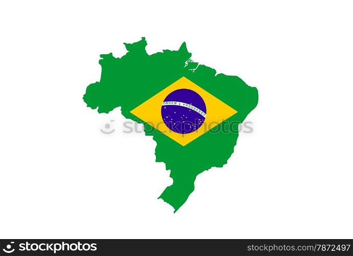 brazil country flag map shape national symbol