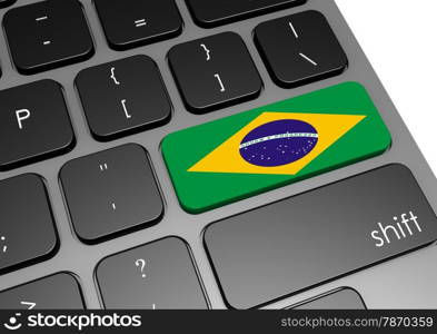 Brazil keyboard image with hi-res rendered artwork that could be used for any graphic design.. Brazil