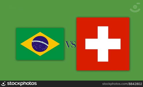 brazil vs switzerland Football Match Design Element.. brazil vs switzerland Football Match Design Element